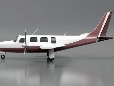 Piper Aerostar private turboprop airplane 3D model