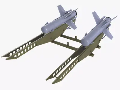 2k8 Falanga Rocket Launcher Low-poly 3D model