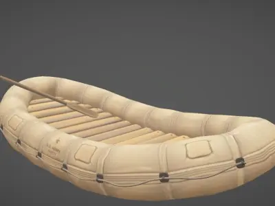 Lifeboat Hand-Painted Low-poly 3D model