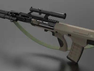 AUG Gun Fps - Tps Low-poly 3D model