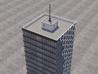 Modern Building Exterior Skyscraper 3D model