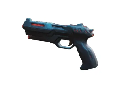 scifi laser hand gun only high quality 3D model