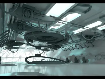 Sci-fi Station 01- High detail 3d models 3D model