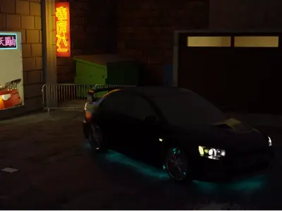 mistubishi in the dark Free 3D model