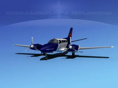 Cessna 404 Titan Med Flight 3D model