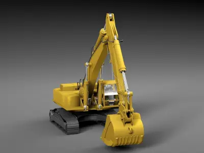 Digger skinned Free 3D model