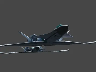 fighter plane  Free low-poly 3D model
