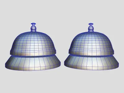 Reception Bell Low-poly 3D model