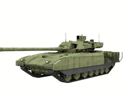 T-14 Armata Game Ready Low-poly 3D model
