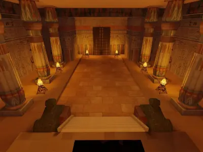 Ancient Egypt Chamber with Secret Box 3D model