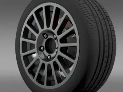 VW Polo R WRC wheel 3D model