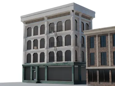 BASIC BUILDING PACK - APARTMENTS Free low-poly 3D model