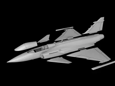 SAAB JAS GRIPEN 1-72 STL FILES OF 3D PRINT SCALE MODEL  3D print model
