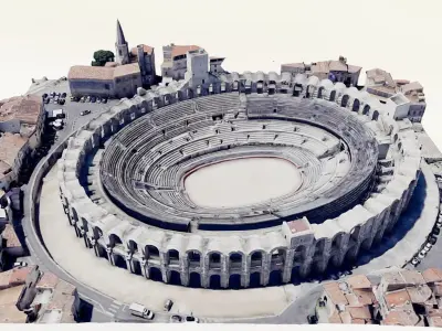 The Arles Amphitheatre - Arenes Arles Low-poly 3D model