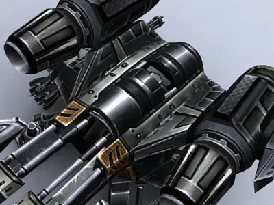 Sci-Fi Dropships collection Low-poly 3D model