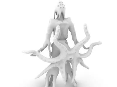 Male Human Octopus Creature 3D model