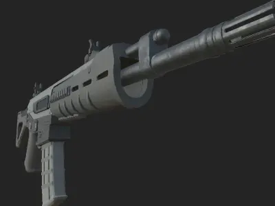 Bushmaster ACR - Lowpoly - GameReady - Textured - Rigged Low-poly 3D model