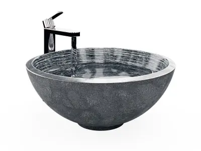 Faucet and sink 001 3D model