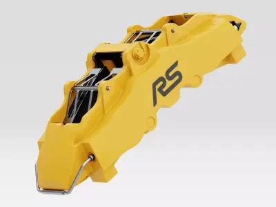 RS Brake Caliper and Brake Disc 3D model