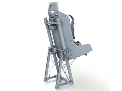 Helicopter Pilot Seat 3D model