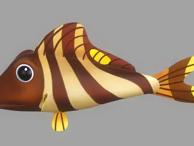 Cartoon Fish 9 Low-poly 3D model