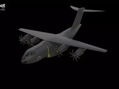 Airbus A400M Atlas airplane 3D model