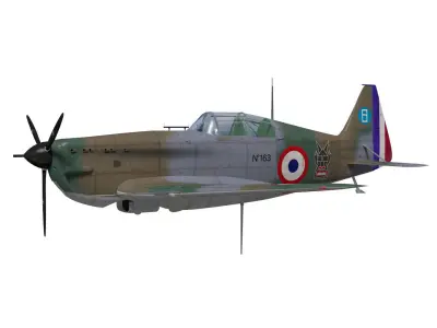 Morane Saulnier MS406 3D model