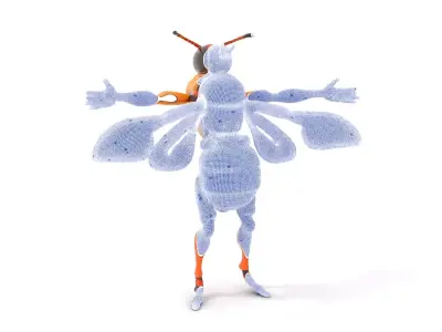 Hornet Hybrid Creature model pack Low-poly 3D model