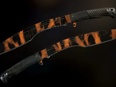 Knife Kukri - Coated Metal Low-poly 3D model