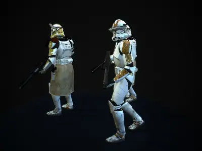 Clone trooper Phase 2 star corps Low-poly 3D model