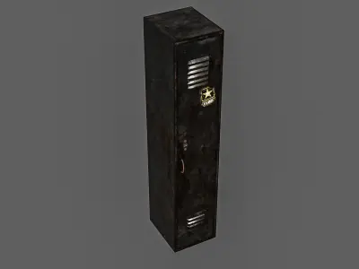Game Ready Metal Locker Low-poly 3D model