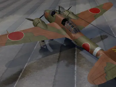 Kawasaki Ki-48 Sokei - aka Lily 3D model