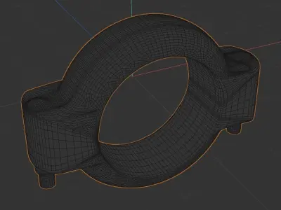 Red Pipe Calmp Free 3D model