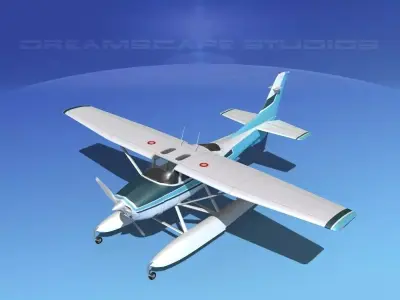 Cessna 182 Skylane Seaplane V11 3D model