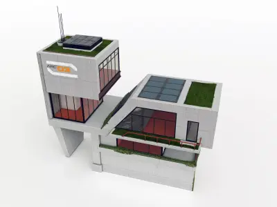 Scifi House Arc 03 Low-poly 3D model