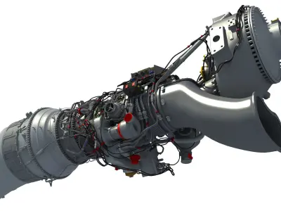 Europrop TP400-D6 Turboprop Engine 3D model