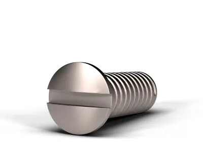 Screw stainless steel Low-poly 3D model