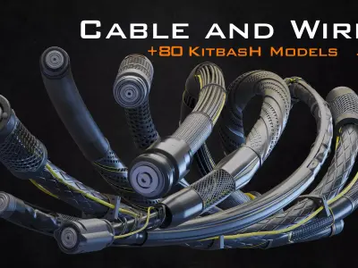 Cable and Wires and Cable Element 3D model