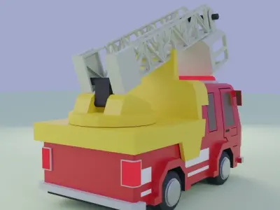 Elevetor Platform Truck Low-poly 3D model
