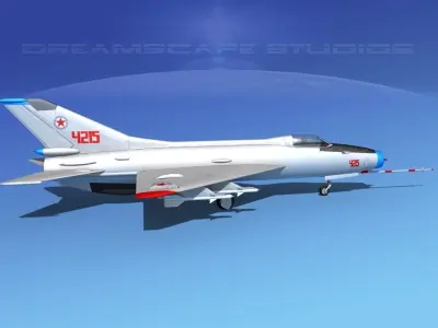 MIG-21 Fishbed V13 3D model