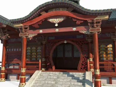 Club Hall of Ancient Asian Architecture 3D model