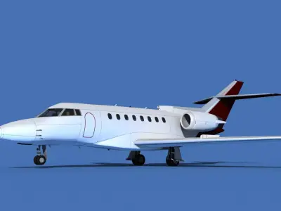 Hawker Siddley 1000 V07 3D model