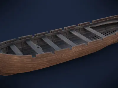 Ships boat Low-poly 3D model