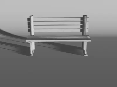  park bench Free low-poly 3D model