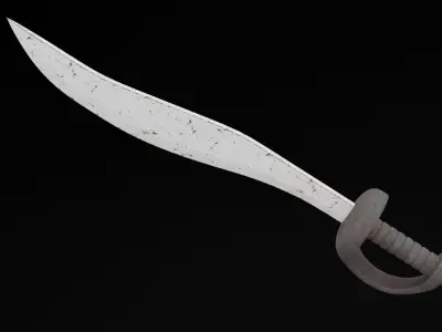 Moon Sword Weapon Low-poly 3D model