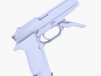 M93 Raffica Low-poly 3D model