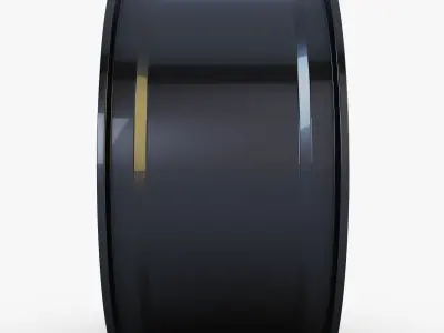 Style 215 wheel black Mid Poly Low-poly 3D model