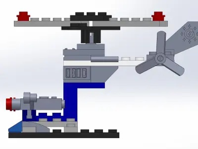 lego helicopter reverse engineer 3D print model