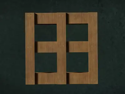 Pallets Wood Series Fiber Relics Content Group3 N6 - 10 PR02 3D model