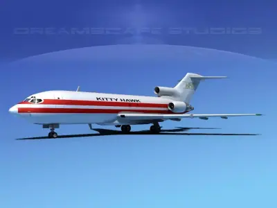 Boeing 727-100 Kitty Hawk 3D model